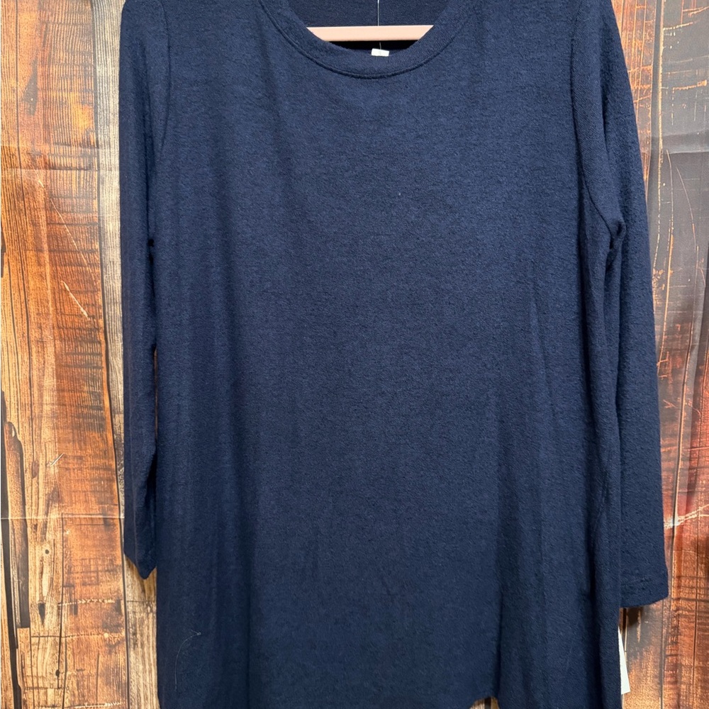 Nally‎ & Millie Navy Crewneck Long Sleeve Top